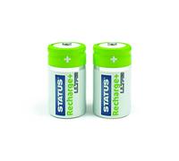 STATUS Batería Recargable de tamaño 2 D | Paquete de 2 baterías NiMH de 2500 mAh | SRNIMHD25002PK