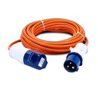 Status Cable de extensión de 10 m, 16 A/230 V, cable naranja de 1,5 mm, IP44 resistente a la intemperie, ideal para camping, caravanas, autocaravanas y obras de construcción (10M16A1.51PK4)