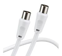 Status S2MTVLEAD1PK8 - Cable coaxial de antena macho a macho de 2 m, color blanco de 5 mm