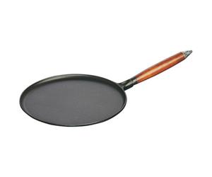 STAUB 1212823 - Sartén de hierro fundido para crepes (28 cm), con mango de madera