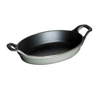 Staub 1301318 - Fuente Ovalada de Hierro Fundido (15 cm), Color Gris
