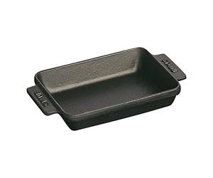 STAUB 1301423 - Mini Plato Rectangular, 15 x 11 cm, Color Negro