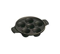 STAUB 1301523 Escargot - Plato de hierro fundido, color negro mate