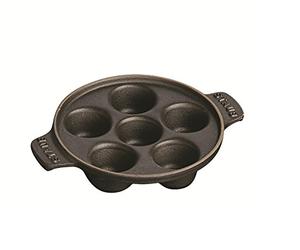 Staub 1301523 - Sartén para freir o estofar caracoles, color negro, tamaño 14 cm