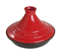 STAUB 1302806 - Tajine y Tapa de Hierro Fundido, Color Rojo Cereza, tamaño 28 cm