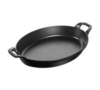 Staub 1303323 - Cazuela Ovalada apilable, 32 cm, Color Negro