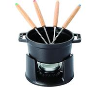 STAUB 1400423 - Fondue para Chocolate, Hierro Fundido y Esmalte vitrificado, 10 centímetros de diámetro, Color Negro