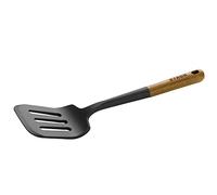STAUB 40503-102 Espátula Madera de Acacia 31 cm, Color Negro, Silicona