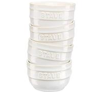 Staub 40508-157 Ramkan - Juego de 4 piezas de 3.5 pulgadas (9 cm), color marfil, cerámica, juego de cuencos pequeños, apto para microondas