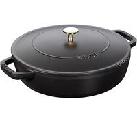 Staub 40511-473-0 Rustidera chistera de Hierro Fundido, Color Negro, 24 cm