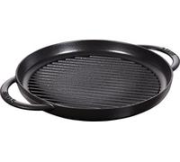 STAUB 40511-521-0 - Grill Doble asa Redondo, Color Negro Mate, tamaño 30 cm