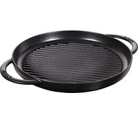 STAUB 40511-521-0 - Grill Doble asa Redondo, Color Negro Mate, tamaño 30 cm