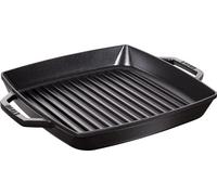 Staub 40511-683-0 - Cacerola (Rectangular, Sartén Parrilla, Negro, Esmalte, Hierro Fundido, Francia)