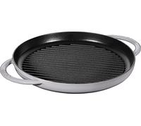 Staub 40511/782 0 - Parrilla redonda de hierro fundido, 30 cm, color gris