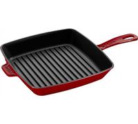 Staub Amerikanische Grillpfanne Sartén de inducción (Hierro Fundido, 26 cm), Color Rojo Cereza