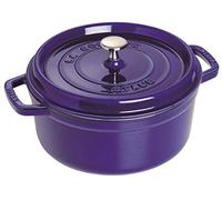 STAUB Asador/Cocotte de hierro fundido, Redondo 24 cm, 3,8 L, Azul oscuro