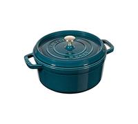 STAUB Asador/Cocotte de hierro fundido, Redondo 24 cm, 3,8 L, La Mer