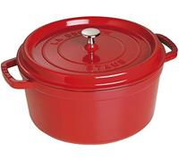 Staub asador/cocotte de hierro fundido, redondo 30 cm, 8,35 l, rojo ce
