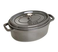 STAUB Cacerola/Cocotte de Hierro Fundido Ovalada, Diámetro de 29 cm, 4,25 L, Gris Grafito