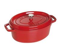 STAUB Cacerola/Cocotte de Hierro Fundido Ovalada, Diámetro de 31 cm, 5,5 L, Rojo Cereza