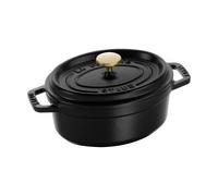 STAUB Cacerola/Cocotte de Hierro Fundido Ovalada, 15 cm, 0,6 L, Negro