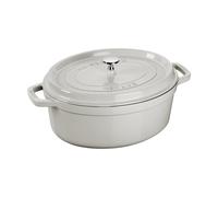 STAUB Cacerola de hierro fundido Staub La Cocotte oval 6.7 L White truffle