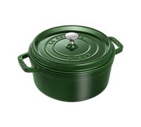STAUB Cacerola/Cocotte de Hierro Fundido, 24 cm de Diámetro, 3,8 L, Verde Albahaca