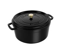 STAUB Cacerola de hierro fundido Staub La Cocotte redonda 8.4 L Negro