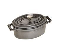 STAUB Cacerola mini Staub La Cocotte oval de hierro fundido 0.25 L Gris grafito