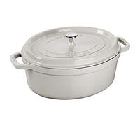 STAUB Cacerola ovalada con trufa blanca, tamaño 37 cm