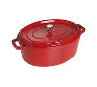 Staub Cast Iron Cocotte Ovalada, Hierro Fundido, Cereza, 33 cm
