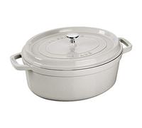 STAUB - Cazuela de trufa blanca de hierro fundido con picos ovalados de 29 cm