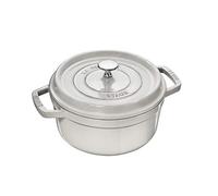 STAUB - Cazuela de trufa blanca de hierro fundido con puntas redondas de 22 cm