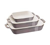 Staub Ceramic - Molde rectangular de cerámica (3 unidades), color gris