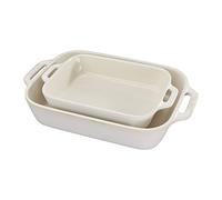 STAUB Ceramics Rectangular Baking Dish - Juego de 2 discos de cocina (cerámica), color marrón