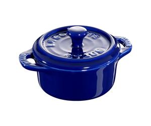 Staub Ceramique Mini cocotte 10 cm, redondo, Azul oscuro, Cerámica