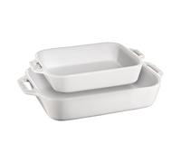 Staub Ceramique Set de bandejas de horno M/L 2-pzs, Blanco