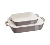 Staub Ceramique Set de bandejas de horno M/L 2-pzs, Gris antiguo