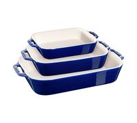 Staub Ceramique Set de bandejas de horno M/L/XL 3-pzs, Azul oscuro