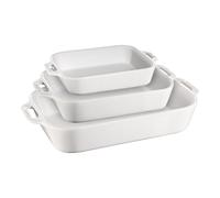 Staub Ceramique Set de bandejas de horno M/L/XL 3-pzs, Blanco