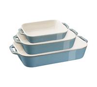 Staub Ceramique Set de bandejas de horno M/L/XL 3-pzs, Turquesa antiguo