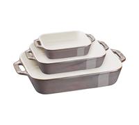Staub Ceramique Set de bandejas de horno S/M/L 3-pzs, Gris antiguo