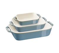 Staub Ceramique Set de bandejas de horno S/M/L 3-pzs, Turquesa antiguo