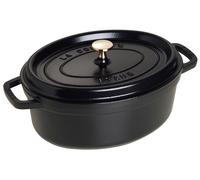 STAUB Olla de hierro fundido Staub ovalada 4.2 l negro