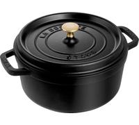 Zwilling Staub Cocotte Redonda De Hierro Fundido Esmaltado 24 Cm Negra Mate 3,7 L Para 4 Personas, Para Guisar Y Asar, Apta Para Inducción Y Horno