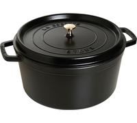 STAUB Asador/Cocotte de hierro fundido, Redondo 34 cm, 12,6 L, Negro