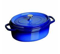 STAUB Cocotte Ovalada, Hierro Fundido, Azul Oscuro, 29 cm