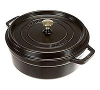 STAUB Cocotte Redonda Baja, Hierro Fundido, Negro Mate, 26 cm