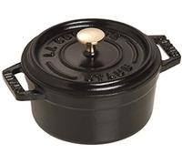 Staub cocotte redonda, hierro fundido, negro mate, 10 cm