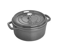 Staub Cocotte Single pan - Cacerola (Single pan, Gris grafito, hierro fundido, 3,8 L, 24 cm, 4,8 kg)